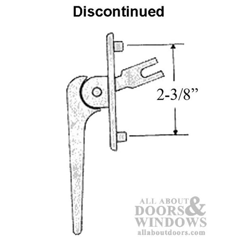 Casement Window Locking Handle with fork - White - Casement Window Locking Handle with fork - White