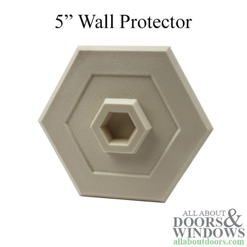 Wall Protector - 5 Inch Hexagonal - Ivory - Wall Protector - 5 Inch Hexagonal - Ivory