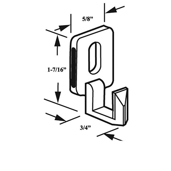 Heavy Duty 1-7/16 Inch Steel Latch Strike for Sliding Screen Door - Heavy Duty 1-7/16 Inch Steel Latch Strike for Sliding Screen Door