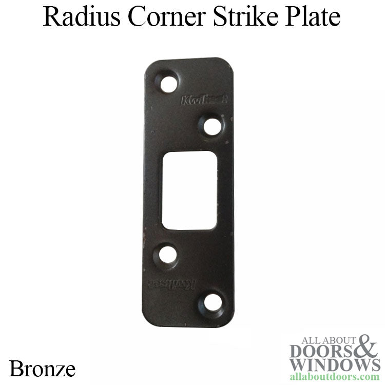 Radius Corner Strike Plate, Deadbolt, 1/4