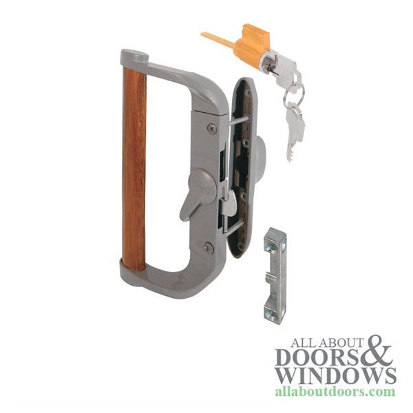 Sliding Patio Door Handleset With Key Steel Hook Grey Sliding Glass Patio Door Handleset - Sliding Patio Door Handleset With Key Steel Hook Grey Sliding Glass Patio Door Handleset