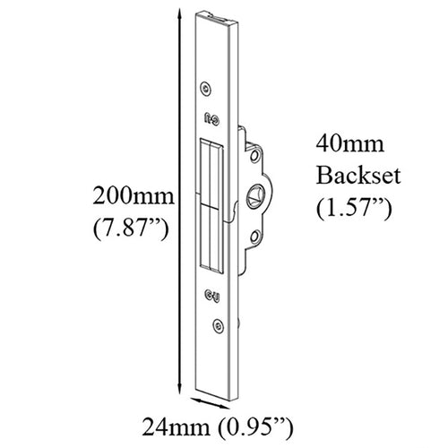 Roller Version Mortise Lock Gear for 180° Lever, 1-9-16 Backset - Roller Version Mortise Lock Gear for 180° Lever, 1-9-16 Backset