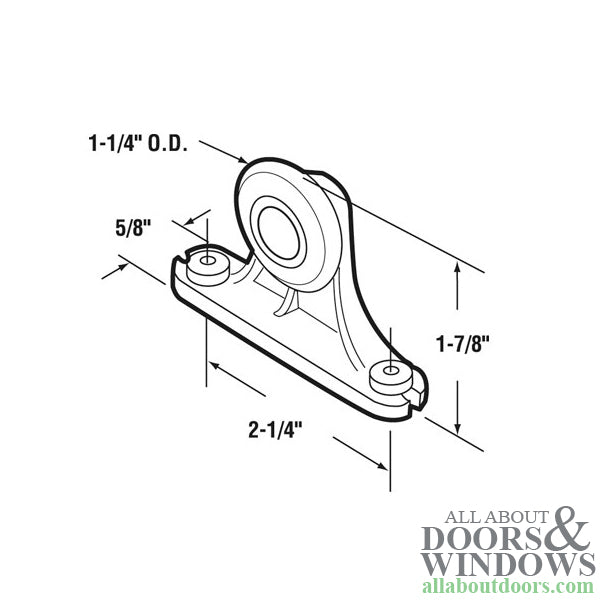 E-Z Glide Sliding Door Roller 1-1/4 Inch Wheel Pocket & Closet Door - E-Z Glide Sliding Door Roller 1-1/4 Inch Wheel Pocket & Closet Door
