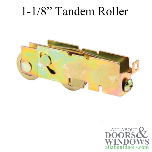 Door Tandem Roller F Tab Housing 1.125 Inch Steel Dual Wheel Sliding Patio Door Roller