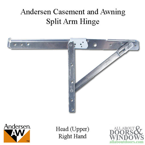 Andersen Awning/Casement Right-Hand Split Arm Head Hinge - Andersen Awning/Casement Right-Hand Split Arm Head Hinge