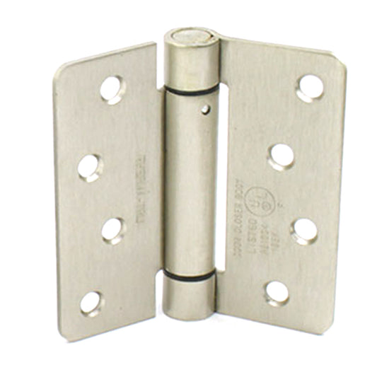 Spring Hinge 4x4, 1/4 Radius Corner, Standard, Steel - BSN