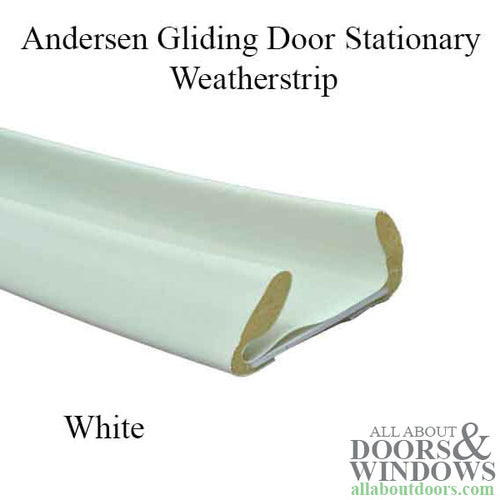 Andersen Perma-Shield Gliding Door PS611 Stationary Lock Stile Weatherstrip, 3 Panel - White - Andersen Perma-Shield Gliding Door PS611 Stationary Lock Stile Weatherstrip, 3 Panel - White