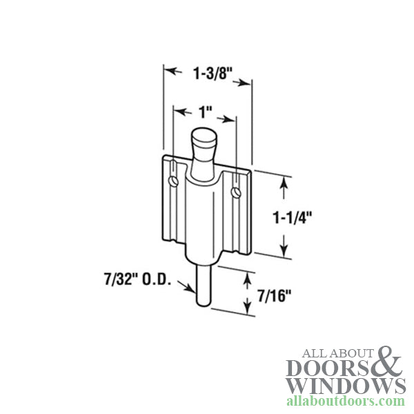 Patio Door Push or Pull Security Lock White Finish - Patio Door Push or Pull Security Lock White Finish