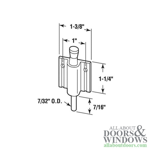 Patio Door Push or Pull Security Lock White Finish - Patio Door Push or Pull Security Lock White Finish