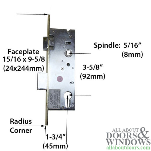 Atrium Door Parts Mortise Lock Body Only Atrium Door Hardware Polished Brass Mortise Lock - Atrium Door Parts Mortise Lock Body Only Atrium Door Hardware Polished Brass Mortise Lock