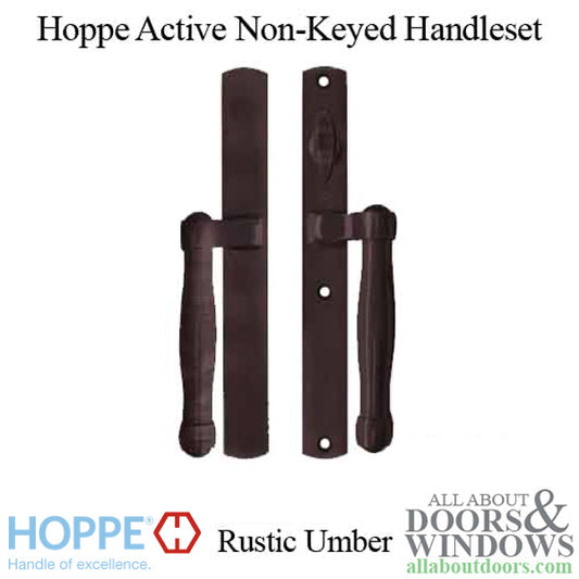 Hoppe HLS 9000 Sliding Door Handle Set M574/2165N Active Non-Keyed Rustic Umber