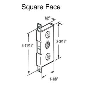 Mortise Lock, Sliding Glass Door - Square Face (obsolete) - Mortise Lock, Sliding Glass Door - Square Face (obsolete)