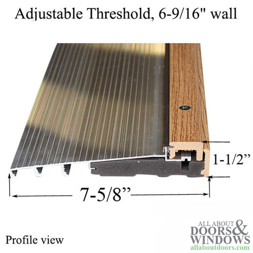 Therma Tru Adjustable Threshold with Adjustable Oak Cap 36 Inch - Therma Tru Adjustable Threshold with Adjustable Oak Cap 36 Inch