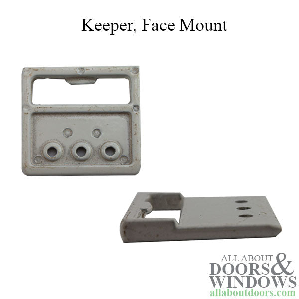 Face Mount & Keeper for Single / Double Hung Sliding Window Sash Lock Strike - White - Face Mount & Keeper for Single / Double Hung Sliding Window Sash Lock Strike - White