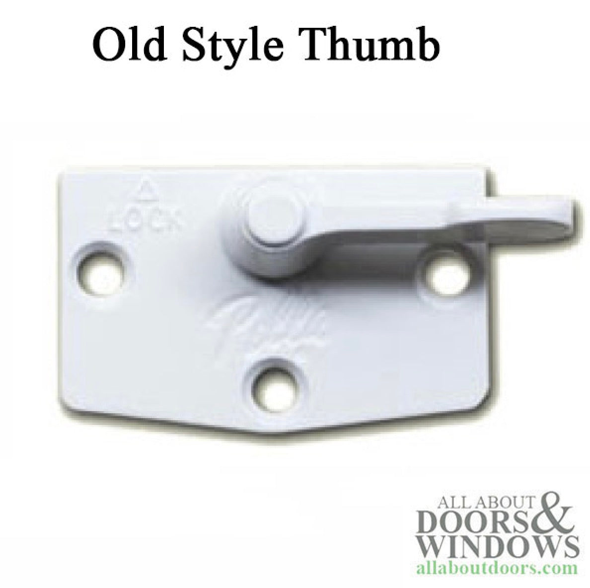 3-Hole Sash Lock Old Style - White - 3-Hole Sash Lock Old Style - White