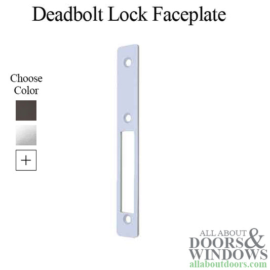 Commercial Deadbolt Lock Flat Faceplate, Choose Color