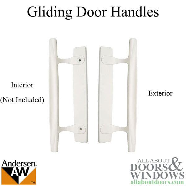 Andersen Frenchwood Sliding Door Handle Exterior Dished Style Handle White - Andersen Frenchwood Sliding Door Handle Exterior Dished Style Handle White