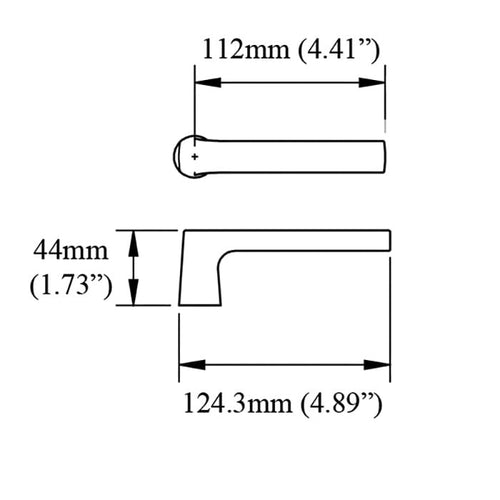 Dallas Lever Handle for Active/Inactive Handlesets - Resista Brass - Dallas Lever Handle for Active/Inactive Handlesets - Resista Brass