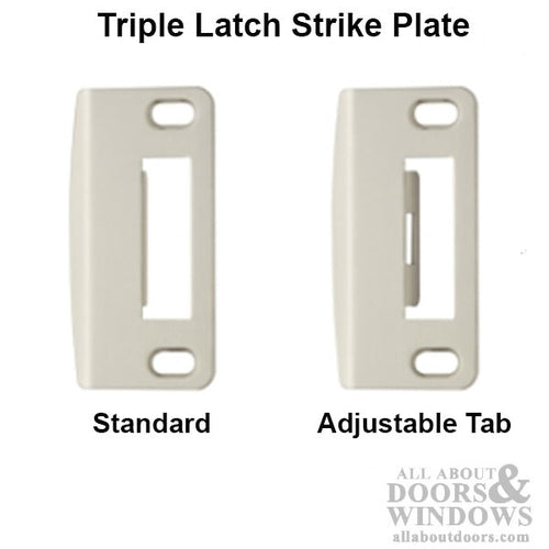 Multipoint lock strike plate, Adjustable tab - Brushed Nickel - Multipoint lock strike plate, Adjustable tab - Brushed Nickel