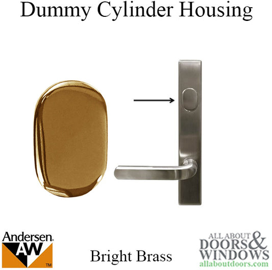 Dummy Cylinder Housing, Andersen - Bright Brass