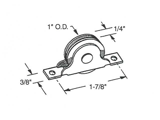 Sliding Door Ball Bearing Roller 1 Inch Steel Wheel Diameter - Sliding Door Ball Bearing Roller 1 Inch Steel Wheel Diameter