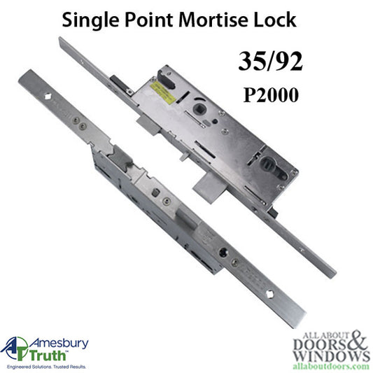 20mm P2000 Active 35/92 SPL Mortise Lock Body, American Version Gearbox