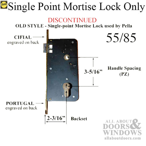 Pella Single Point Mortise Lock 60/85 Replacement - Pella Single Point Mortise Lock 60/85 Replacement