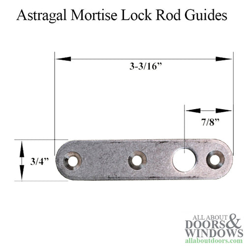 Rod Guides, Astragal Mortise Lock - Stainless Steel - Rod Guides, Astragal Mortise Lock - Stainless Steel