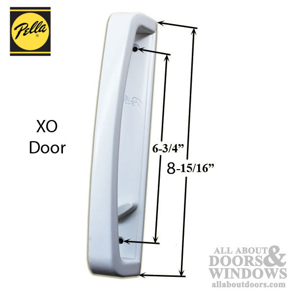 PCS Interior Pull Handle, XO - Left Hand - White - PCS Interior Pull Handle, XO - Left Hand - White