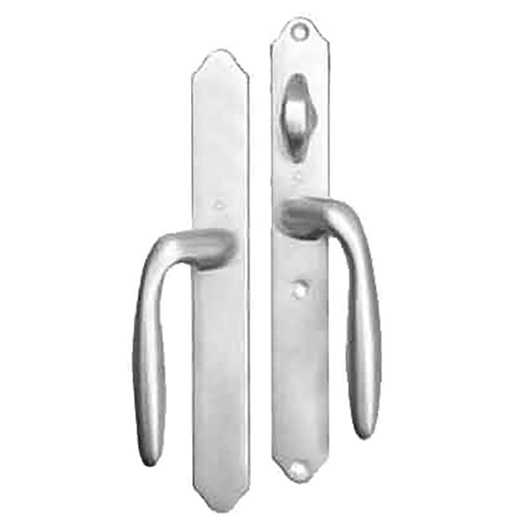 HOPPE HLS 9000 Sliding Door Handle Set Verona Lever Active Non-Keyed Satin Nickel - HOPPE HLS 9000 Sliding Door Handle Set Verona Lever Active Non-Keyed Satin Nickel