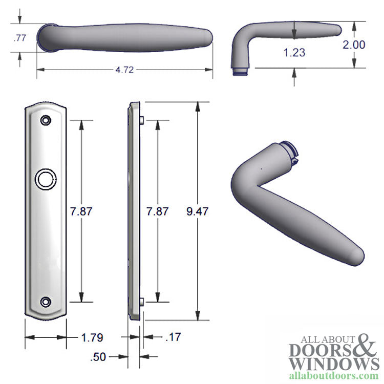 Active Keyed Handle Set 800C - for Multipoint Locks - Zinc Material - Dark Oil Rubbed Bronze - Active Keyed Handle Set 800C - for Multipoint Locks - Zinc Material - Dark Oil Rubbed Bronze