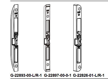 Fercomatic Latch & Deadbolt Strike, profile notching, Square Ends, Left - Fercomatic Latch & Deadbolt Strike, profile notching, Square Ends, Left