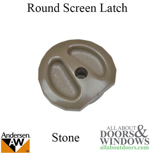 Andersen Round Screen Latch - Stone - Andersen Round Screen Latch - Stone