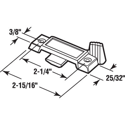 Sash Lock, 2-1/4, 3/8 Latch Projection - Choose Color - Sash Lock, 2-1/4, 3/8 Latch Projection - Choose Color