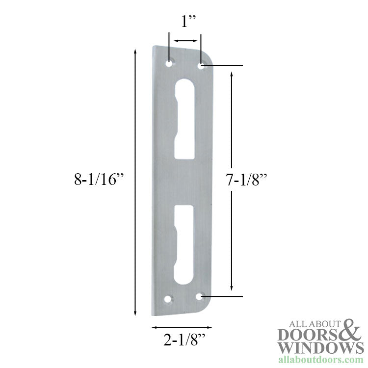 Latch and Deadbolt Central Keeper Strike Plate for 2-1/4