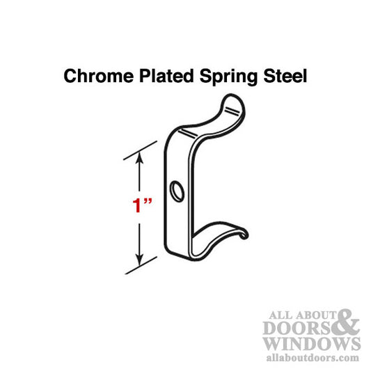Double Pole Friction Clip - 1"