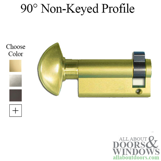 60.5/10 New Style HOPPE Inactive 90° Non-Keyed Profile Cylinder Lock, Solid Brass, Choose Finish