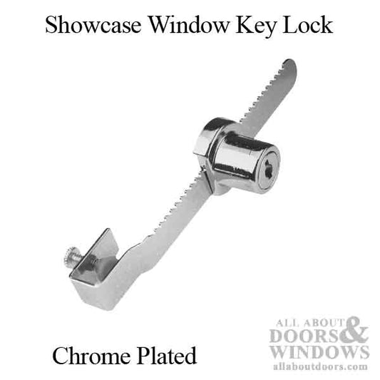 Showcase window key lock, Chrome plated