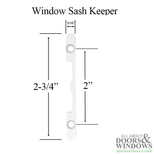 Keeper, Window Sash, Face Mount - Keeper, Window Sash, Face Mount