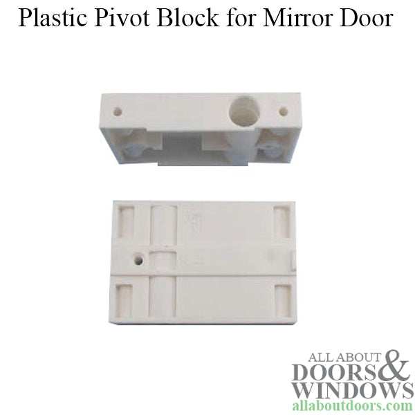 Closet door part, Plastic Pivot Block,  Mirror Door - Closet door part, Plastic Pivot Block,  Mirror Door