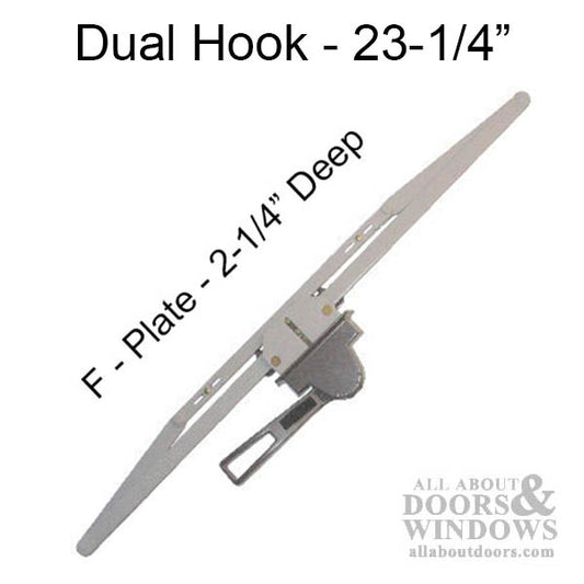 Operator, Dual Hook, Lever, 23-1/4” - longer “F” plate