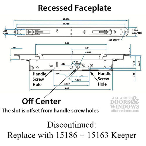 Multipoint Mortise Deadlock for Sliding door, Recessed - Wood Do - Multipoint Mortise Deadlock for Sliding door, Recessed - Wood Do