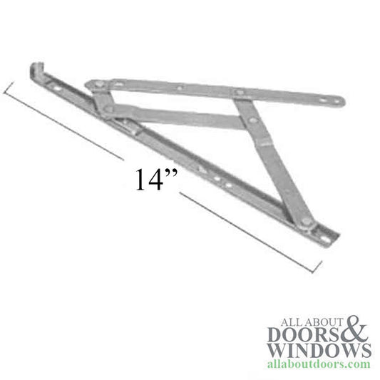 4 Bar Hinge 11/16 x 14"  Truth 34.13  Standard Anderberg 201   Stainless Steel
