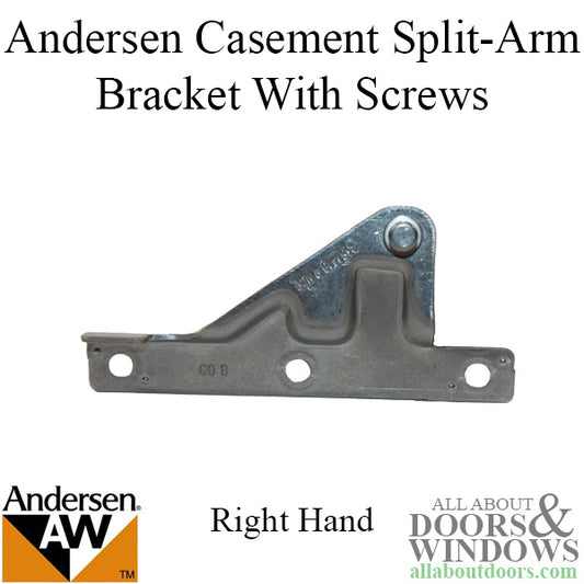 Andersen Perma-Shield Casement Windows - Split Arm Bracket w/screws - Corrosion Resistant - Right