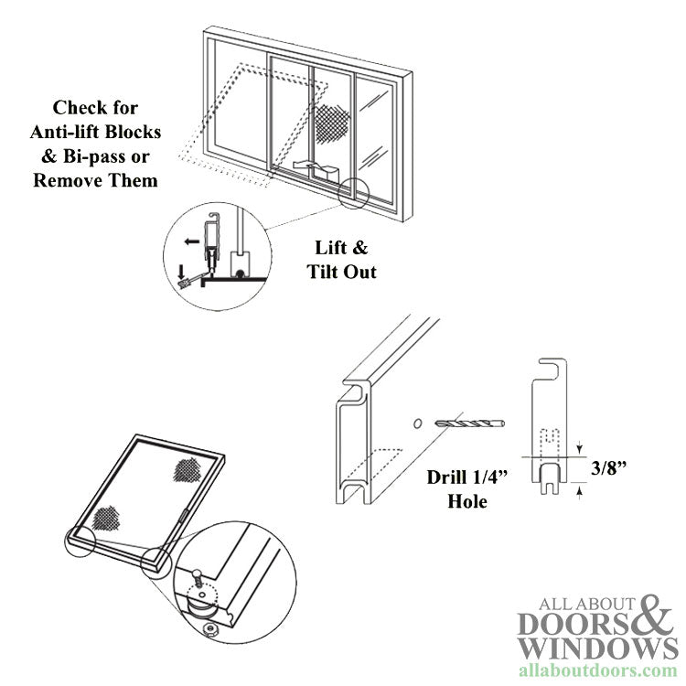 Bottom Mount Roller Assembly with 1-1/4 Inch Nylon Wheel for Sliding Screen Door - Bottom Mount Roller Assembly with 1-1/4 Inch Nylon Wheel for Sliding Screen Door