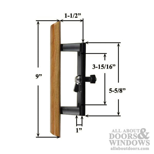 Handle Set for Sliding Patio Door with Internal Lock 3-15/16 inch Screw Hole Center - Handle Set for Sliding Patio Door with Internal Lock 3-15/16 inch Screw Hole Center