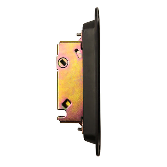 Mortise Lock and Trim Plate with 45 Degree Slot for Sliding Glass Door Bronze