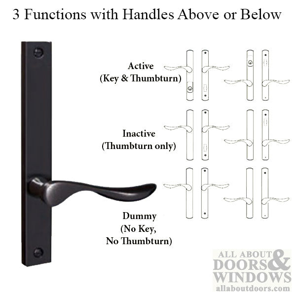 G-U Venice Handle and 30mm Plate Series, Zamac, Dummy, No Key, No Thumbturn (Handles DO NOT Move), Choose Color - G-U Venice Handle and 30mm Plate Series, Zamac, Dummy, No Key, No Thumbturn (Handles DO NOT Move), Choose Color