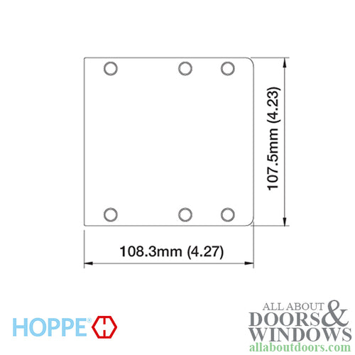 HOPPE Latch and Deadbolt Strike with Extended Curved Lip Non-Handed Stainless Steel - HOPPE Latch and Deadbolt Strike with Extended Curved Lip Non-Handed Stainless Steel