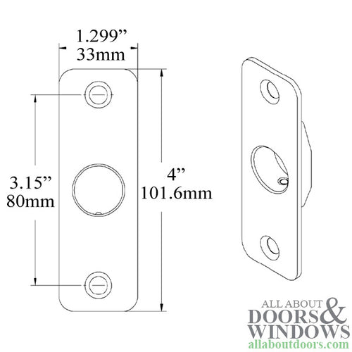 Removable Rosette for HOPPE Lift and Slide Door Systems - Rustic Umber - Removable Rosette for HOPPE Lift and Slide Door Systems - Rustic Umber